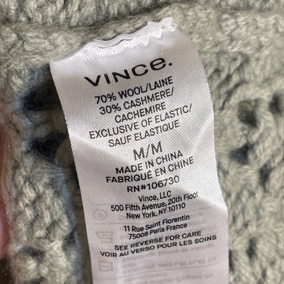 Cashmere Crochet Knit Tank midi Top Grey - Picture 9 of 11